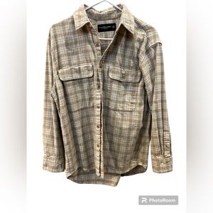 Abercrombie and Fitch Yellow Flannel Men’s(XS) Oversized